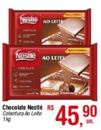 Fort Atacadista Chocolate Nestlé Cobertura Ao Leite 1kg oferta