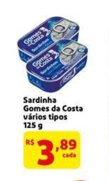 Extra Supermercado Sardinha Gomes da Costa 125g oferta