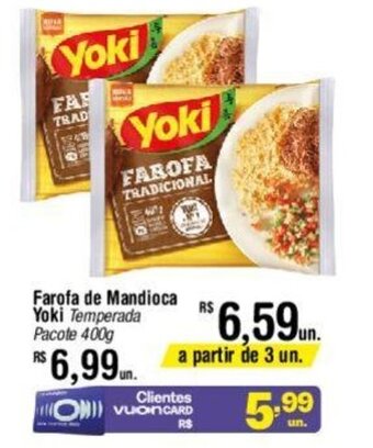Fort Atacadista Farofa de Mandioca Yoki Temperada Pacote 400g oferta