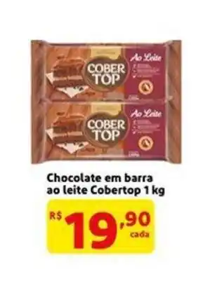 Extra Supermercado Chocolate em barra ao leite Cobertop 1kg oferta