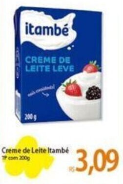 Atacadão Creme de Leite Itambé tp com 200g oferta