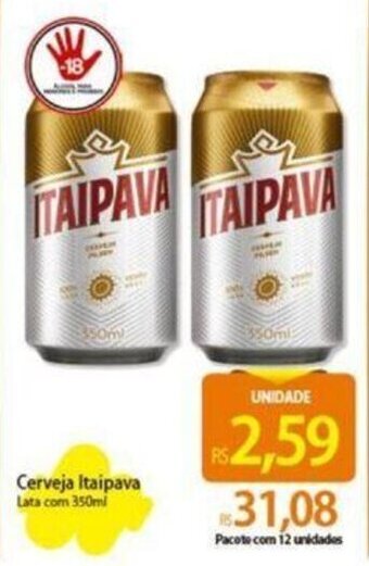 Cerveja Itaipava Lata com 350ml