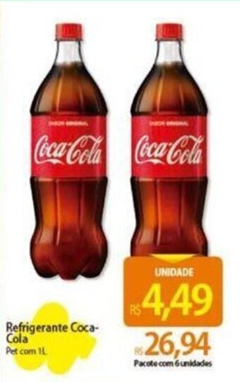 Atacadão Refrigerante Coca-Cola pet com 1L oferta
