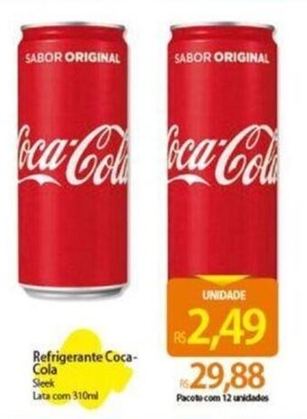 Atacadão Refrigerante Coca-Cola Sleek Lata com 310ml oferta