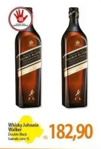 Atacadão Whisky Johnnie Walker Double Black Garrafa corn IL oferta