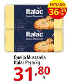 Akki Atacadista Queijo Mussarela Italac Peça/kg oferta