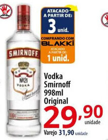 Akki Atacadista Vodka Smirnoff 998ml oferta