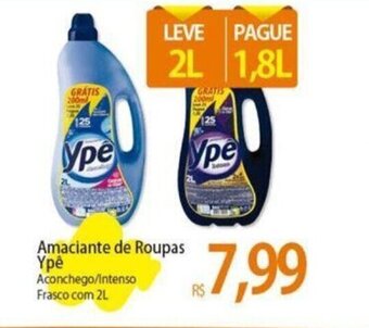 Atacadão Amaciante de Roupas Ypê Aconchego/Intenso Frasco com 2L oferta