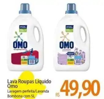 Atacadão Lava Roupas Líquido Omo Lavagem perfeita/Lavanda Bombona com 5L oferta