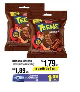 Fort Atacadista Biscoito Marilan Teens Chocolate 30g oferta
