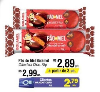 Fort Atacadista Pão de Mel Bol Cobertura Choc. 75g oferta