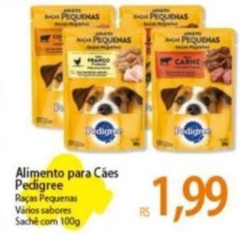 Atacadão Alimento para Cães Pedigree Raças Pequenas Vários sabores Sache.com 100g oferta