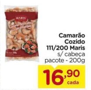 Carrefour Camarão Cozido 111/200 Maris s/ cabeça pacote - 200g oferta