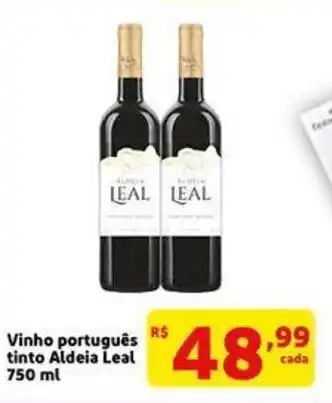 Extra Supermercado Vinho portugues tinto Aldeia Leal 750ml oferta