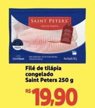 Extra Supermercado Filé de tilápia congelado Saint Peters 250 g oferta