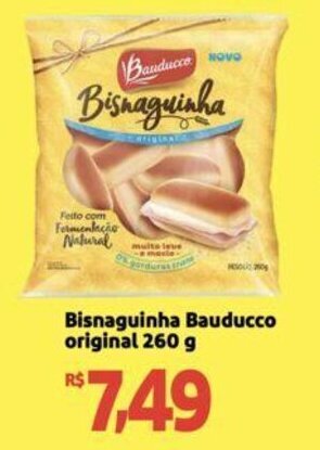 Extra Supermercado Bisnaguinha Bauducco original 260 g oferta
