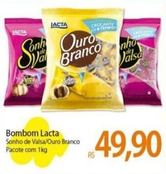 Atacadão Bombom Lacta Sonho de Valsa/Ouro Branco Pacote com 1kg oferta