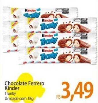 Atacadão Chocolate Ferrero Kinder Tronky Unidade com 18g oferta