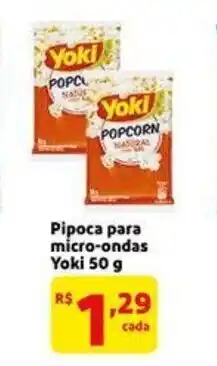 Extra Supermercado Pipoca para micro ondas Yoki 50g oferta