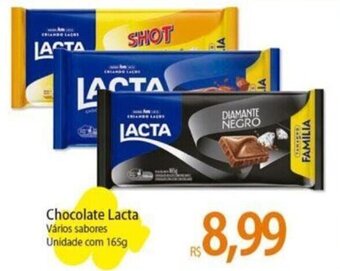 Atacadão Chocolate Lacta Vários sabores Unidade com 165g oferta
