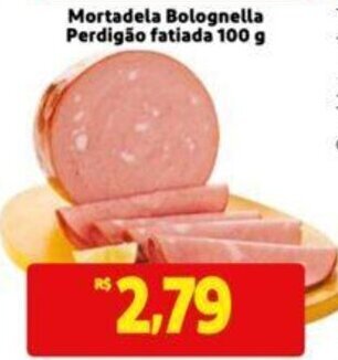 Extra Supermercado Mortadela Bolognella Perdigão fatiada 100 g oferta