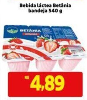 Extra Supermercado Bebida láctea Betânia bandeja 540 g oferta