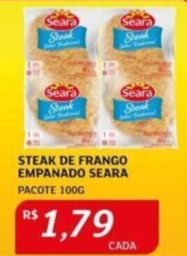 Assaí Atacadista STEAK DE FRANGO EMPANADO SEARA PACOTE 100G oferta