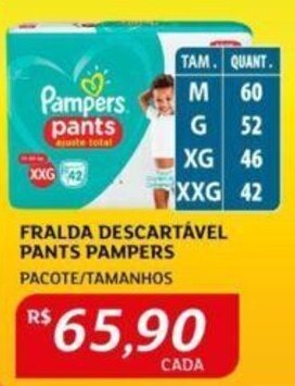 Assaí Atacadista FRALDA DESCARTÁVEL PANTS PAMPERS PACOTE/TAMANHOS oferta