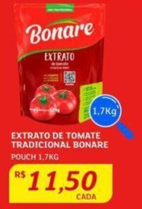 Assaí Atacadista EXTRATO DE TOMATE TRADICIONAL BONARE POUCH 1,7KG oferta