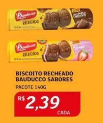 Assaí Atacadista BISCOITO RECHEADO BAUDUCCO SABORES PACOTE 140G oferta