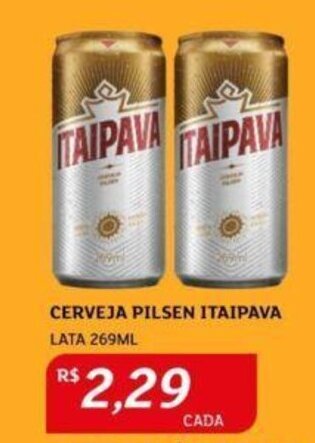 Assaí Atacadista CERVEJA PILSEN ITAIPAVA LATA 269ML oferta