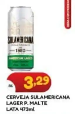 Bramil Supermercados CERVEJA SULAMERICANA LAGER P. MALTE LATA 473ml oferta