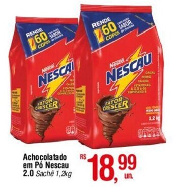 Fort Atacadista Achocolatado em Pó Nescau 2.0 Sachê 1,2kg oferta