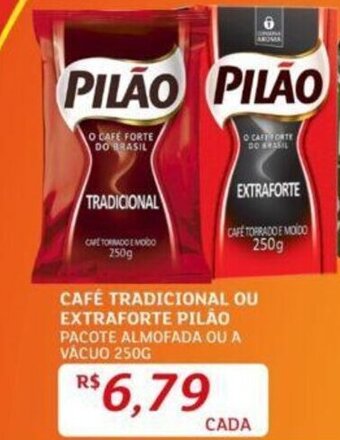 Assaí Atacadista CAFE TRADICIONAL OU EXTRAFORTE PILÃO PACOTE ALMOFADA OU A VÁCUO 250G oferta