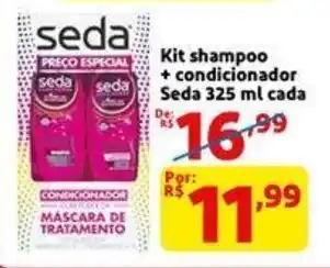 Extra Supermercado Kit Shampoo + Condicionador Seda 325ml oferta