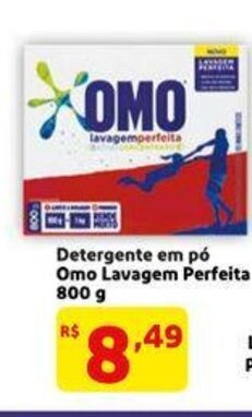 Extra Supermercado Detergente em Po Omo Lavagem Perfeita 800g oferta