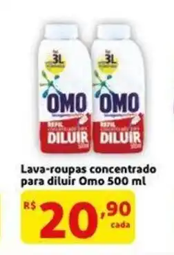 Lava roupas concentrado para diluir Omo 500ml