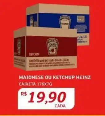 Assaí Atacadista MAIONESE OU KETCHUP HEINZ CAIXETA 176X7G oferta