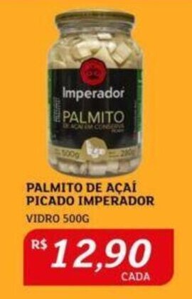 PALMITO DE AÇAÍ PICADO IMPERADOR VIDRO 500G