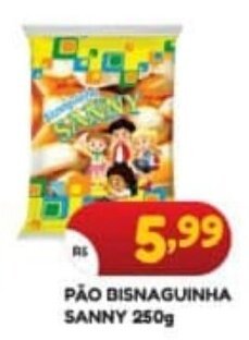 Bramil Supermercados PÃO BISNAGUINHA SANNY 250g oferta