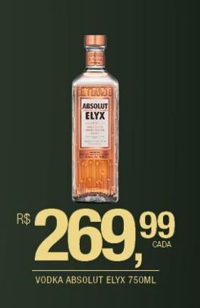 DB Supermercados Vodka absolut elyx 750ml oferta