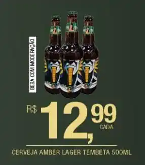 DB Supermercados Cerveja amber lager tembeta 500ml oferta