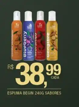 DB Supermercados Espuma begin 240g sabores oferta