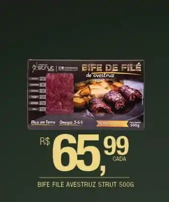 DB Supermercados Bife file avestruz strut 500g oferta