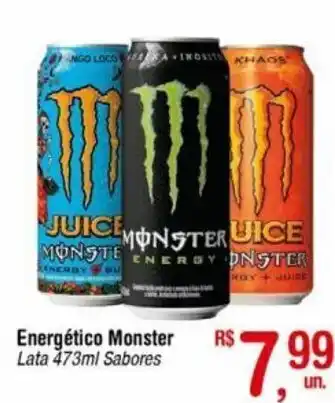 Fort Atacadista Energético Monster Lata 473ml Sabores oferta