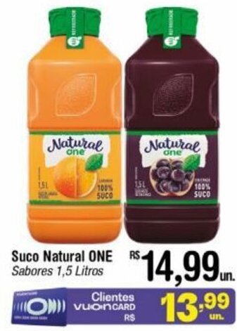 Fort Atacadista Suco Natural ONE Sabores 1,5 Litros oferta