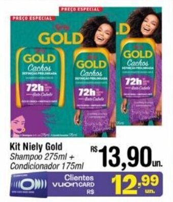 Fort Atacadista Kit Niely Gold Shampoo 275ml+ Condicionador 175ml oferta