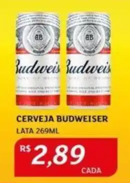Assaí Atacadista CERVEJA BUDWEISER LATA 269ML oferta