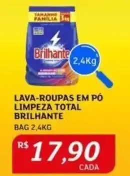 Assaí Atacadista LAVA-ROUPAS EM PÓ LIMPEZA TOTAL BRILHANTE BAG 2,4KG oferta