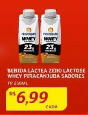 Assaí Atacadista BEBIDA LÁCTEA ZERO LACTOSE WHEY PIRACANJUBA SABORES TP 250ML oferta